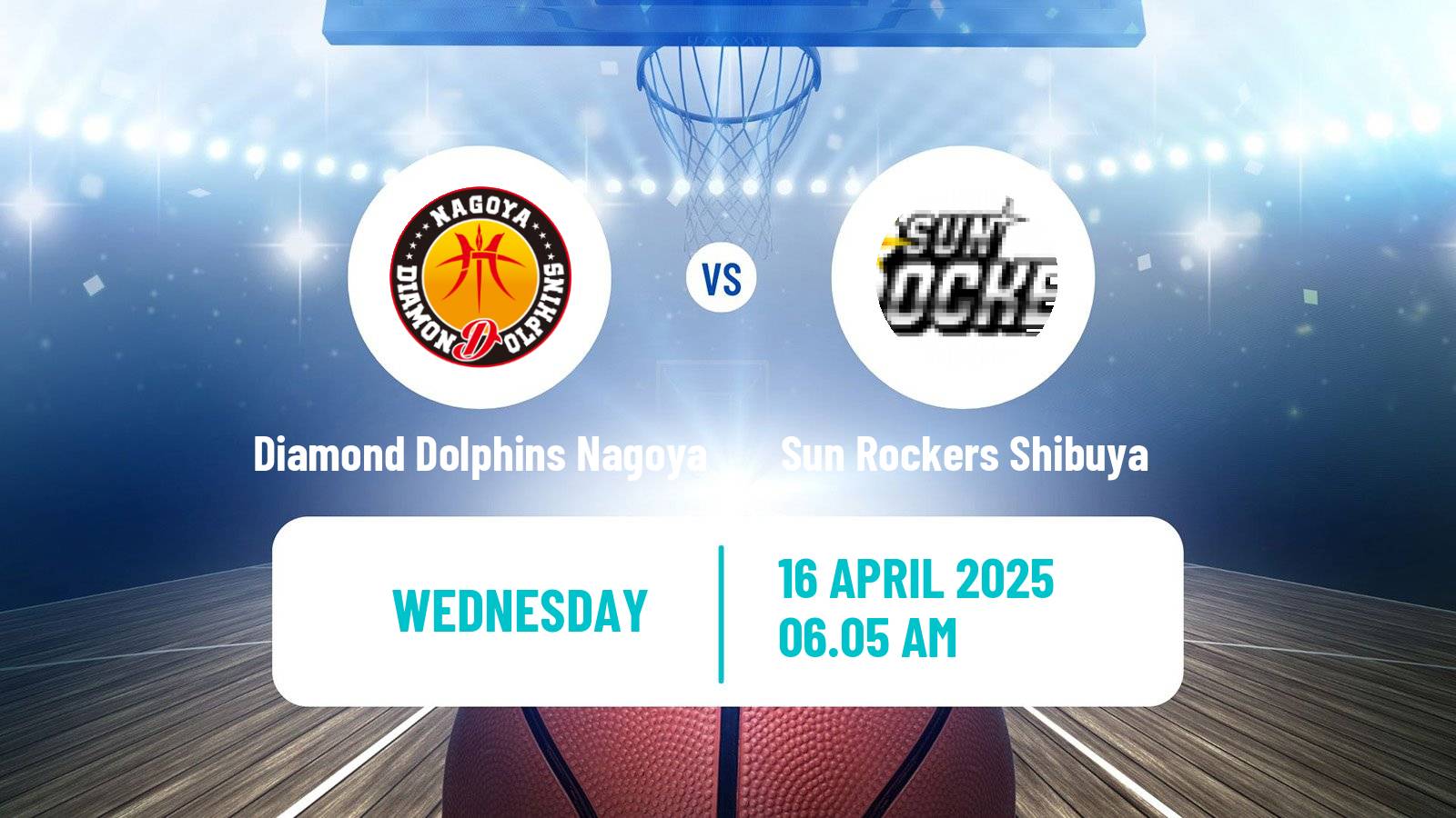 Basketball BJ League Diamond Dolphins Nagoya - Sun Rockers Shibuya