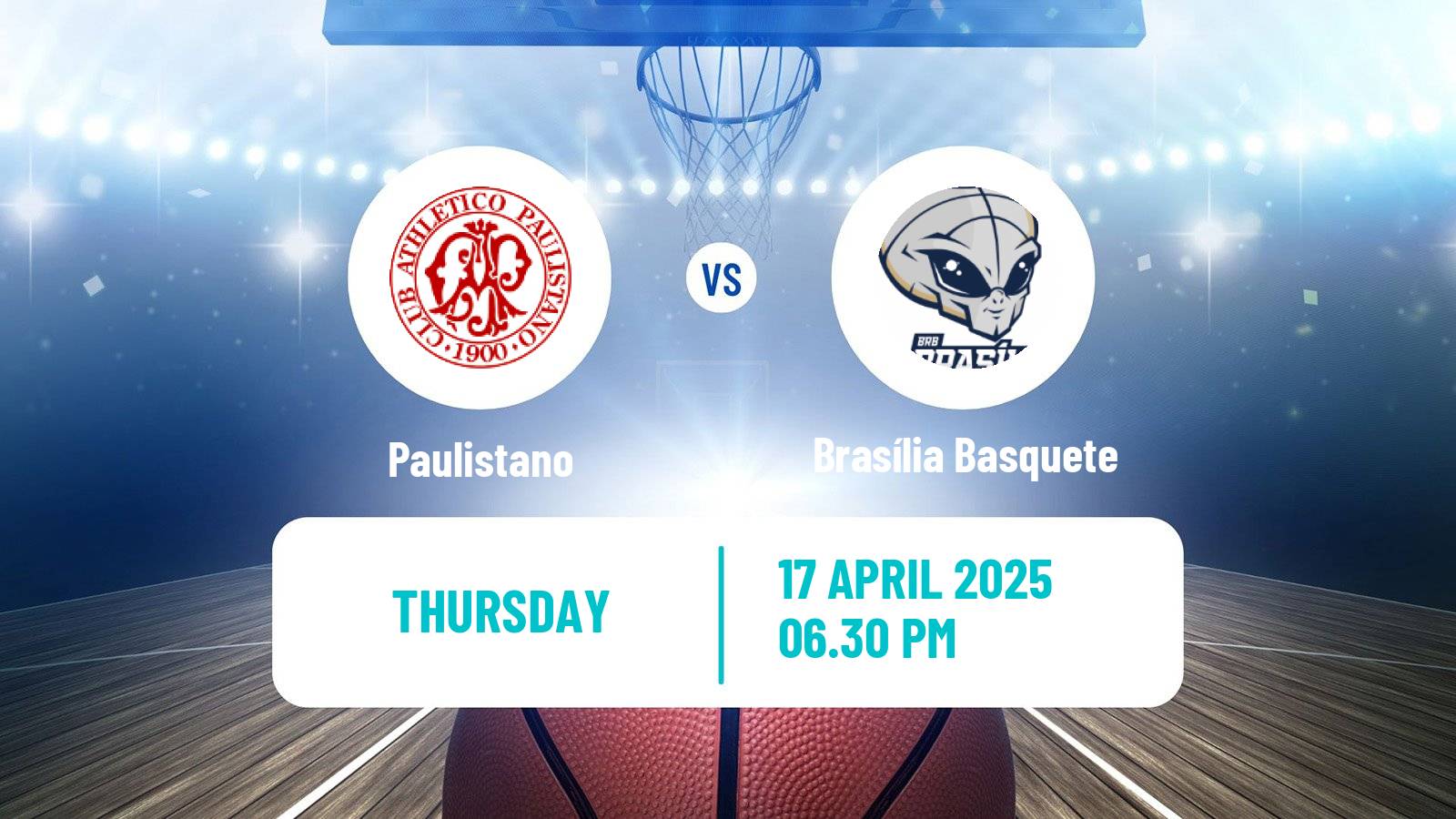 Basketball Brazilian NBB Paulistano - Brasília Basquete