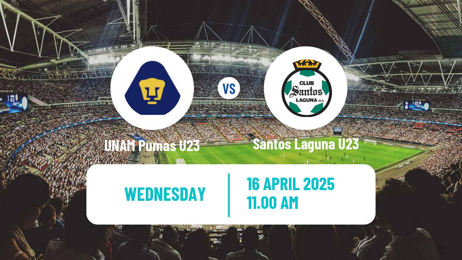 Soccer Mexican Liga MX U23 UNAM Pumas U23 - Santos Laguna U23