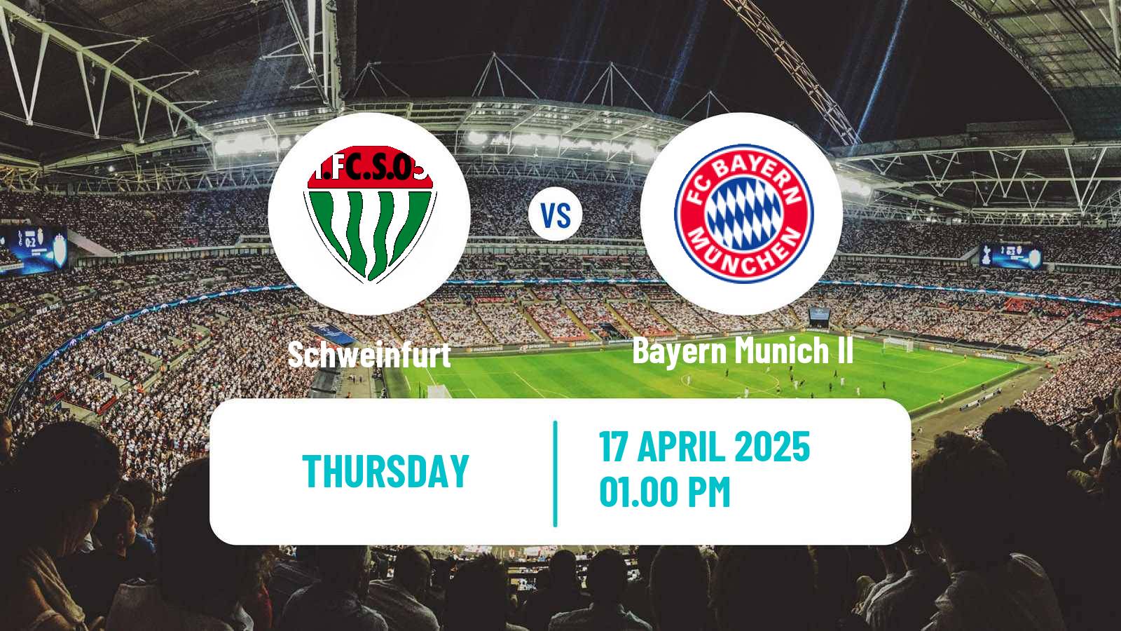 Soccer German Regionalliga Bayern Schweinfurt - Bayern Munich II