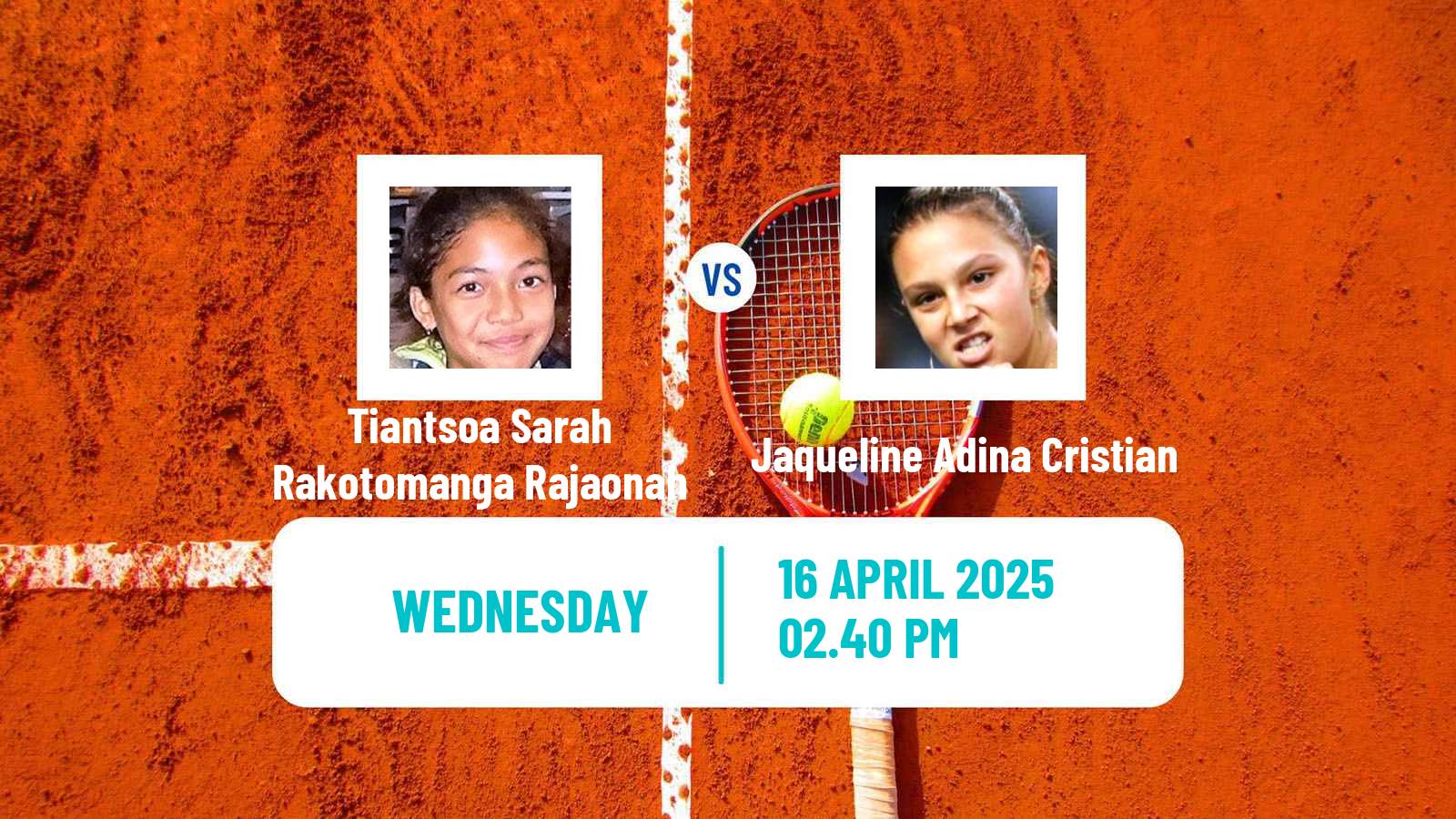 Tennis WTA Rouen Tiantsoa Sarah Rakotomanga Rajaonah - Jaqueline Adina Cristian