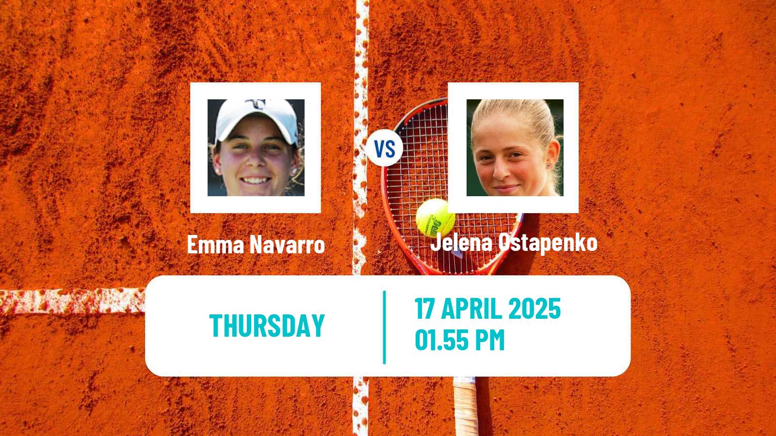 Tennis WTA Stuttgart Emma Navarro - Jelena Ostapenko
