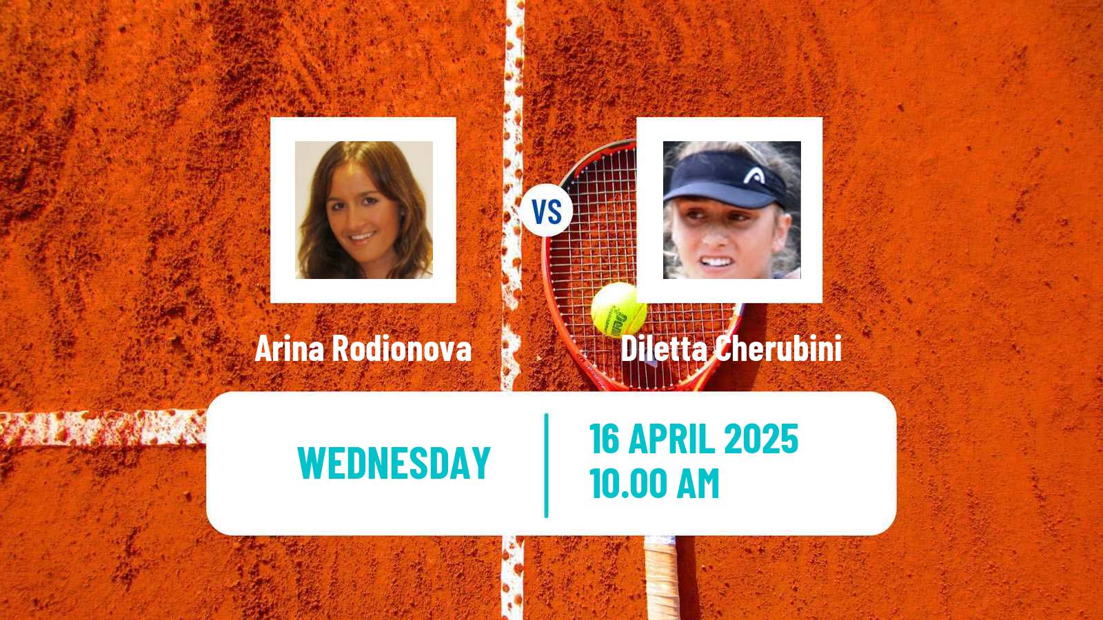 Tennis ITF W50 Zephyrhills Fl Women Arina Rodionova - Diletta Cherubini