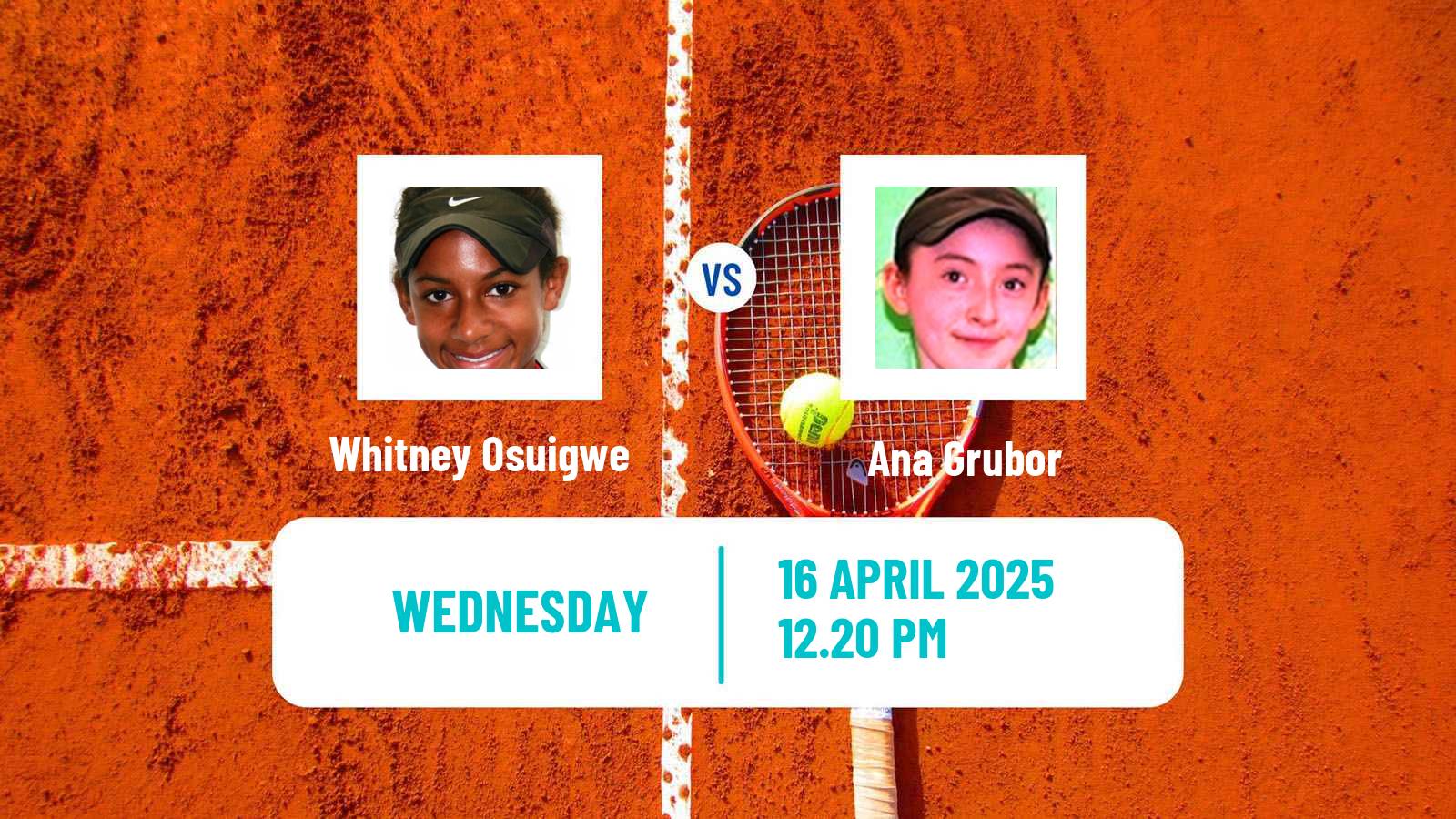 Tennis ITF W50 Zephyrhills Fl Women Whitney Osuigwe - Ana Grubor
