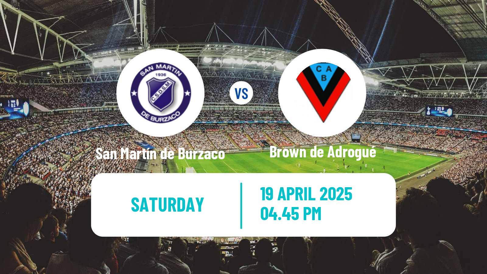 Soccer Argentinian Primera B San Martín de Burzaco - Brown de Adrogué
