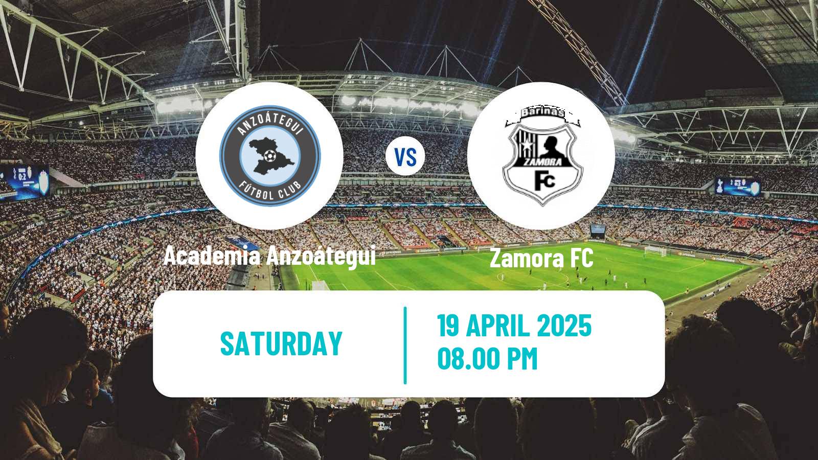 Soccer Venezuelan Primera Division Academia Anzoátegui - Zamora