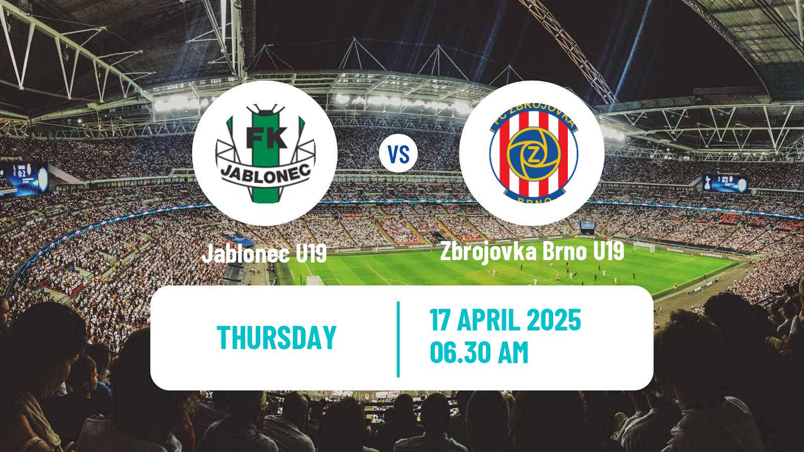 Soccer Czech U19 League Jablonec U19 - Zbrojovka Brno U19
