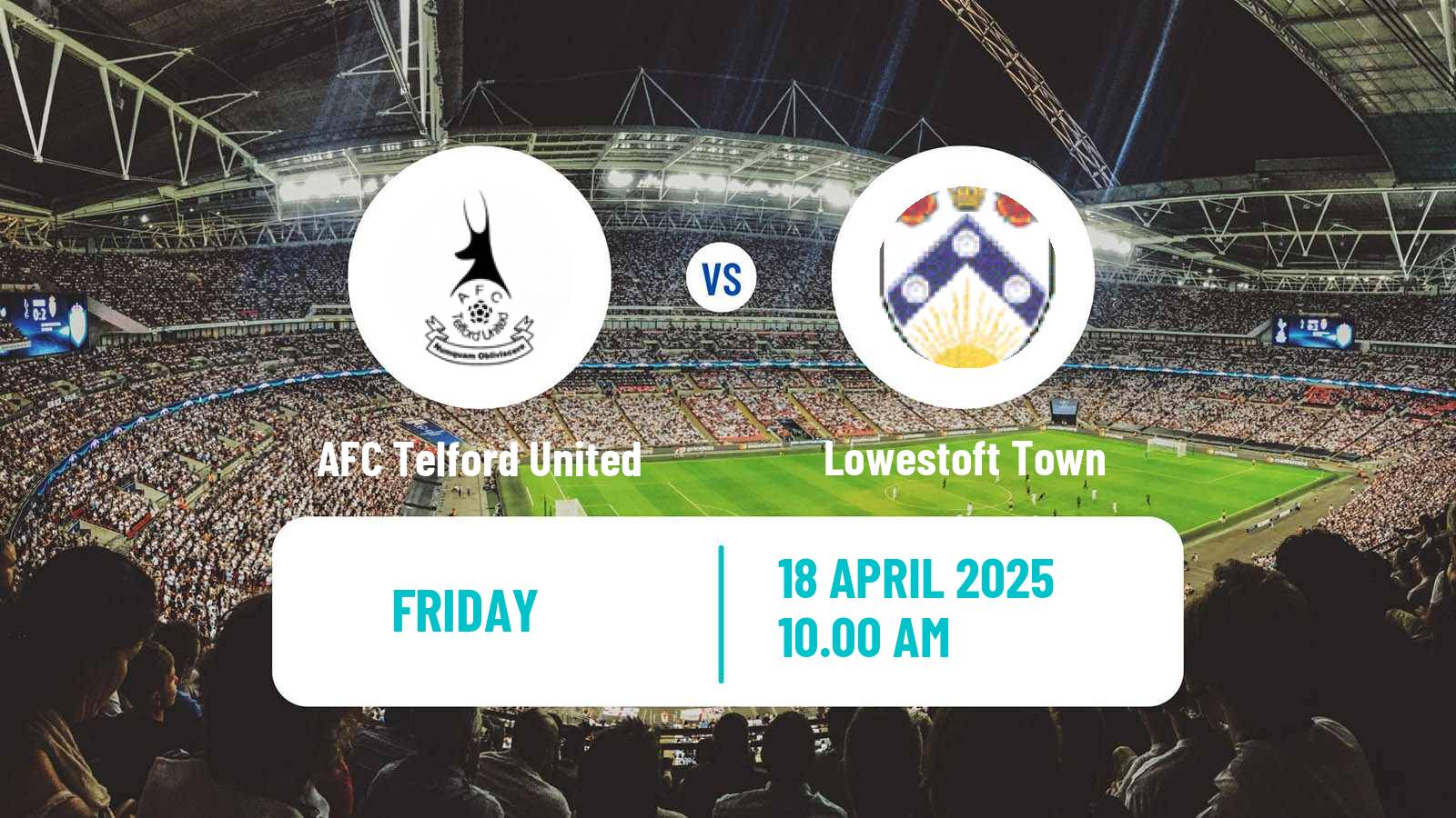 Soccer English Southern League Central Division AFC Telford United - Lowestoft Town