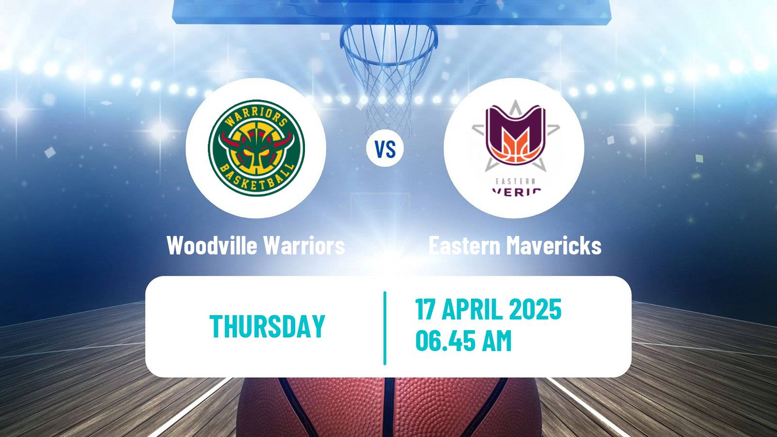 Basketball Australian NBL1 Central Woodville Warriors - Eastern Mavericks