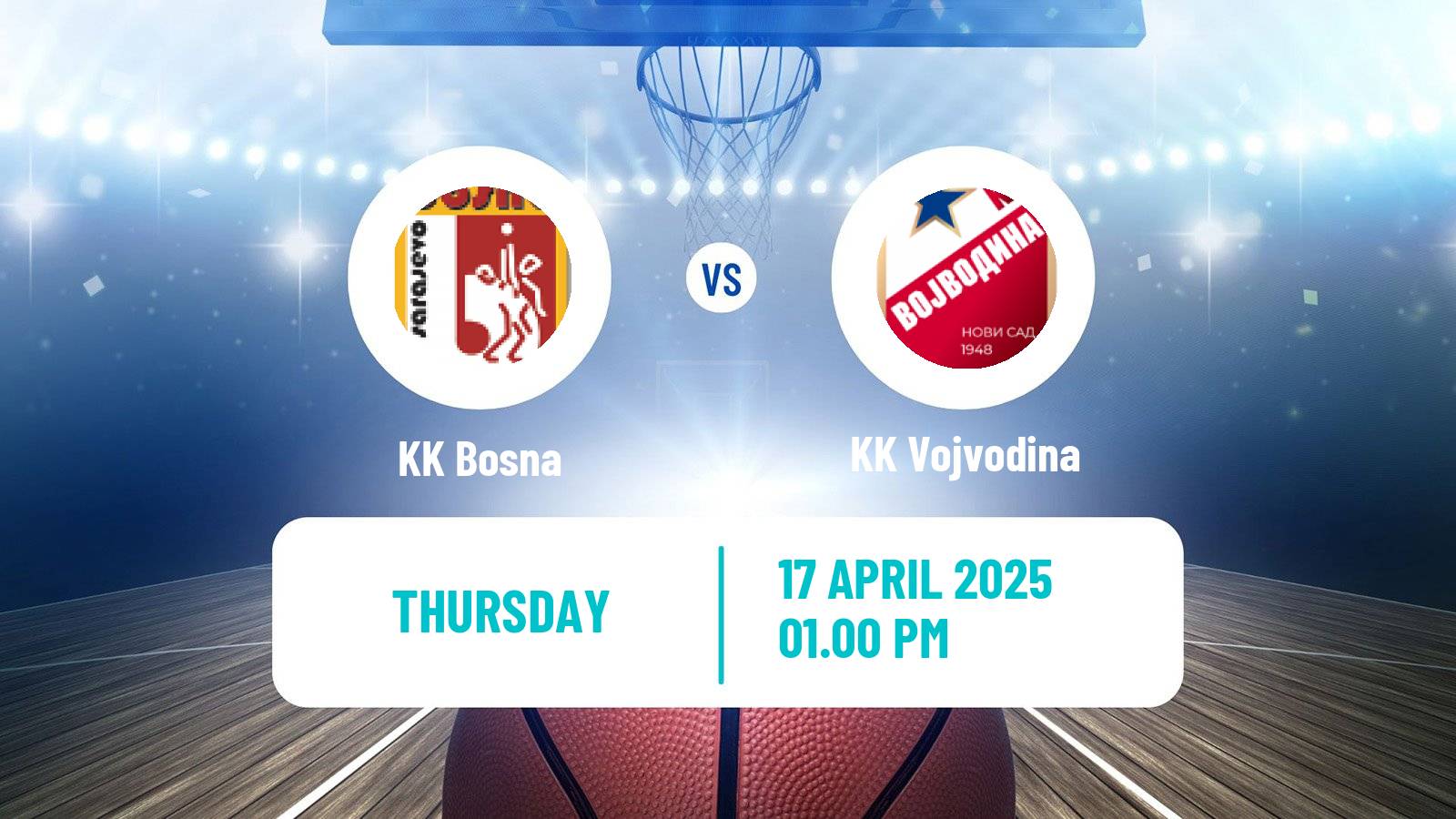 Basketball Adriatic League 2 Bosna - Vojvodina
