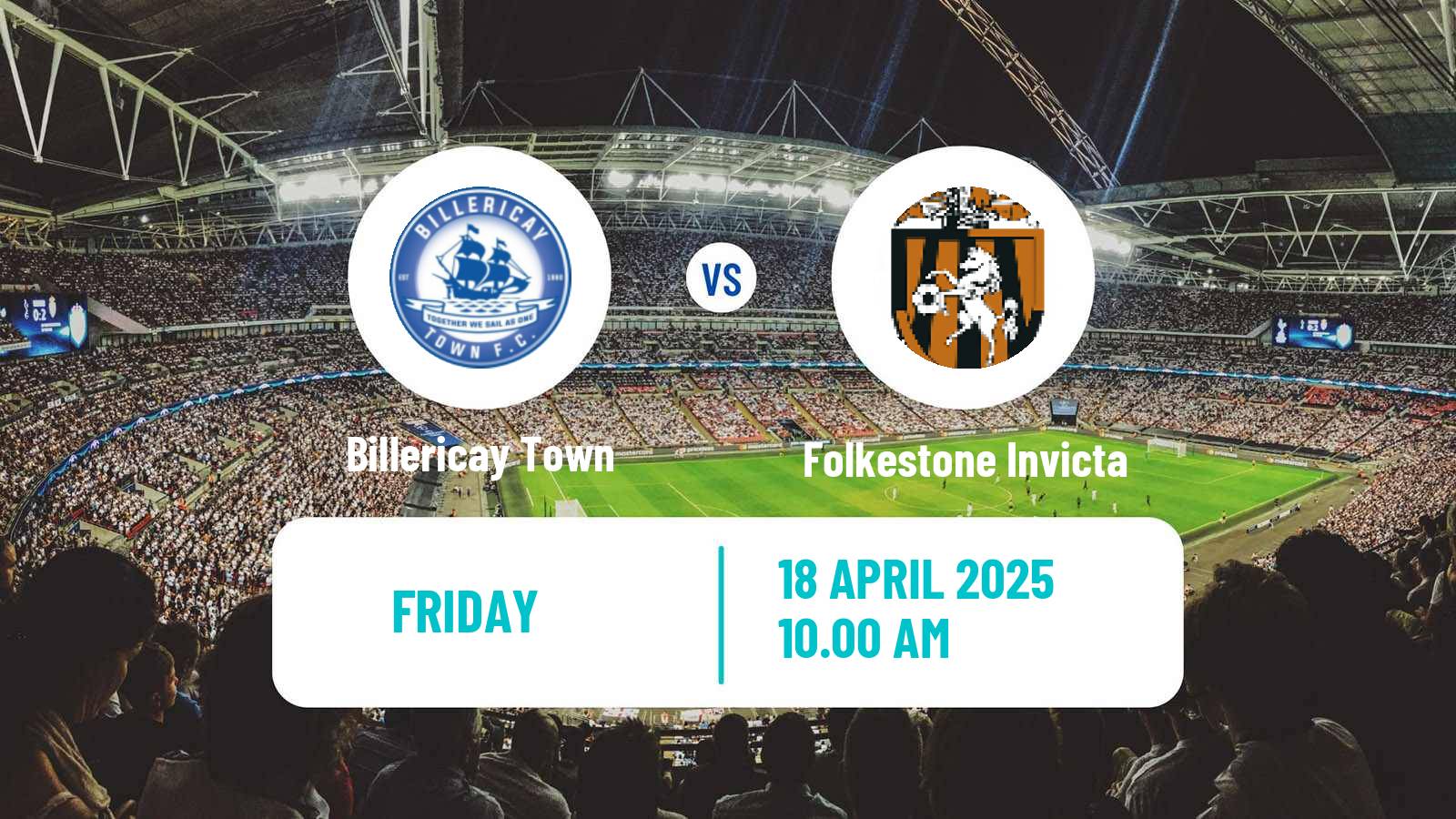 Soccer English Isthmian League Premier Division Billericay Town - Folkestone Invicta