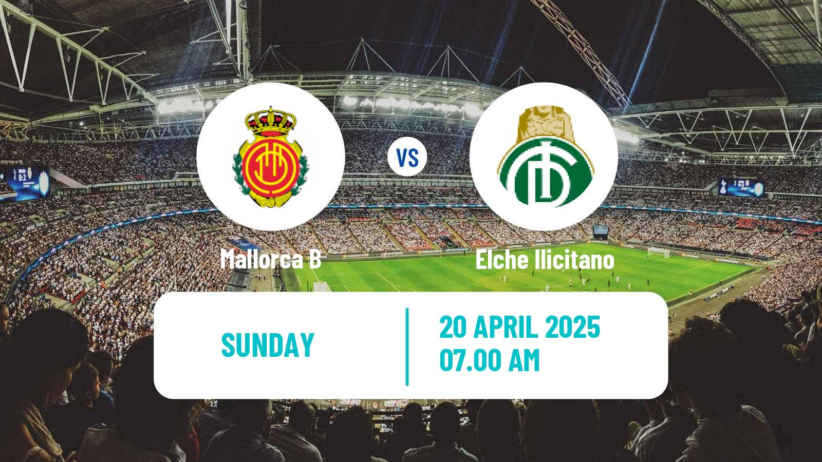 Soccer Spanish Segunda RFEF - Group 3 Mallorca B - Elche Ilicitano
