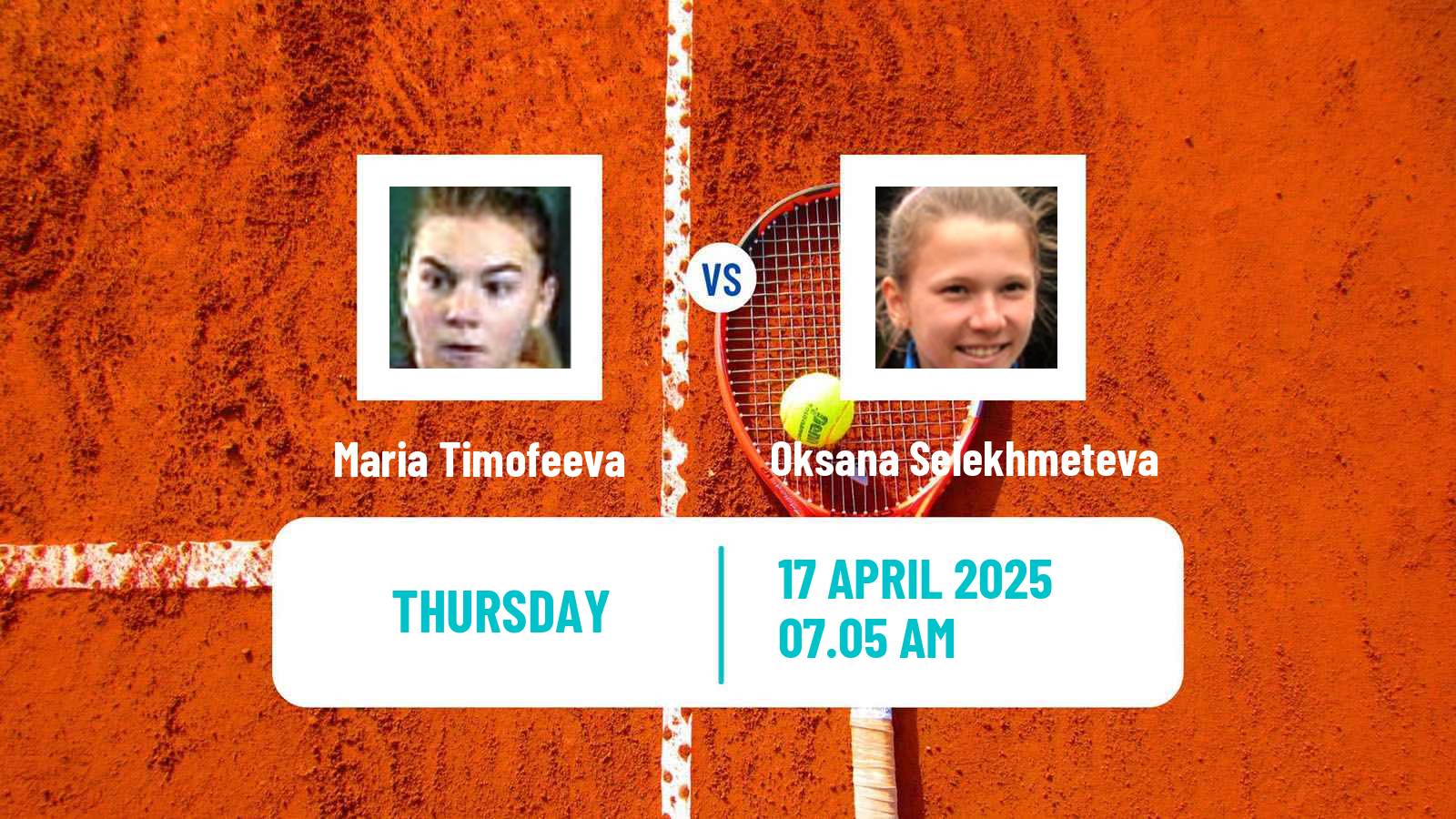 Tennis ITF W100 Madrid Women Maria Timofeeva - Oksana Selekhmeteva
