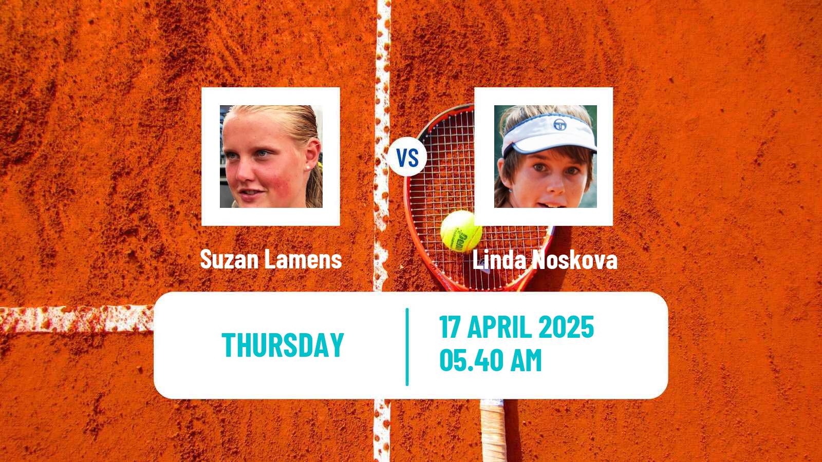 Tennis WTA Rouen Suzan Lamens - Linda Noskova