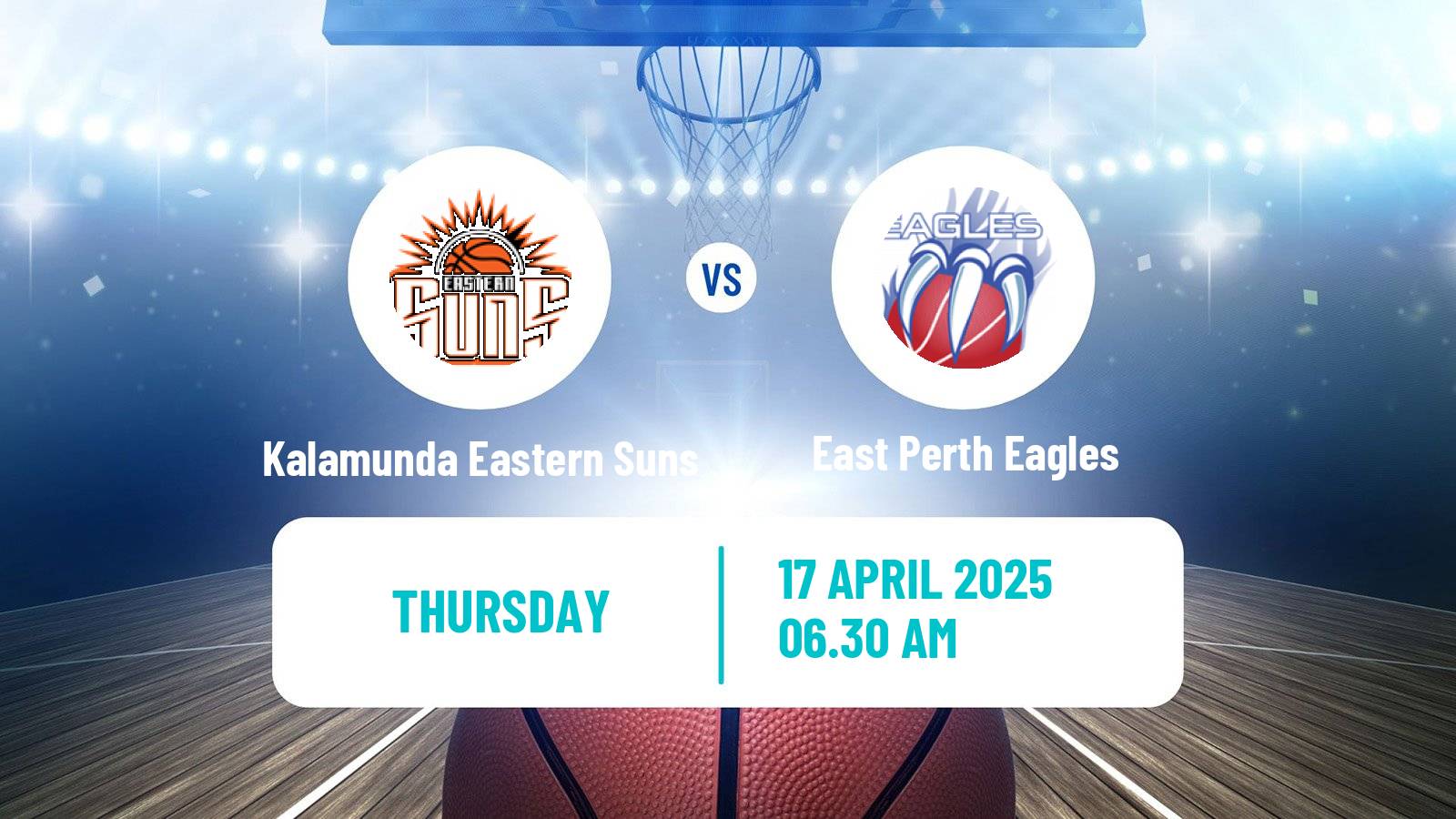 Basketball Australian NBL1 West Women Kalamunda Eastern Suns - East Perth Eagles