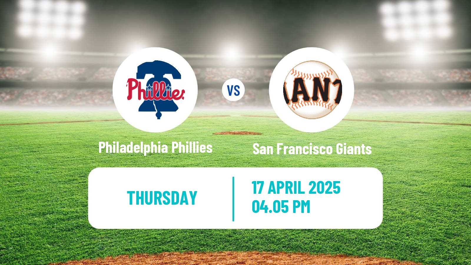 Baseball MLB Philadelphia Phillies - San Francisco Giants