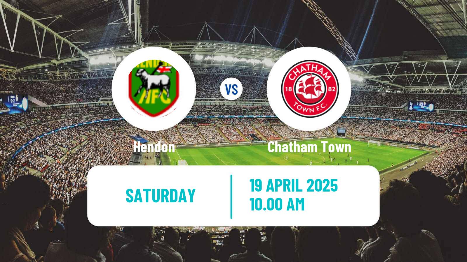 Soccer English Isthmian League Premier Division Hendon - Chatham Town