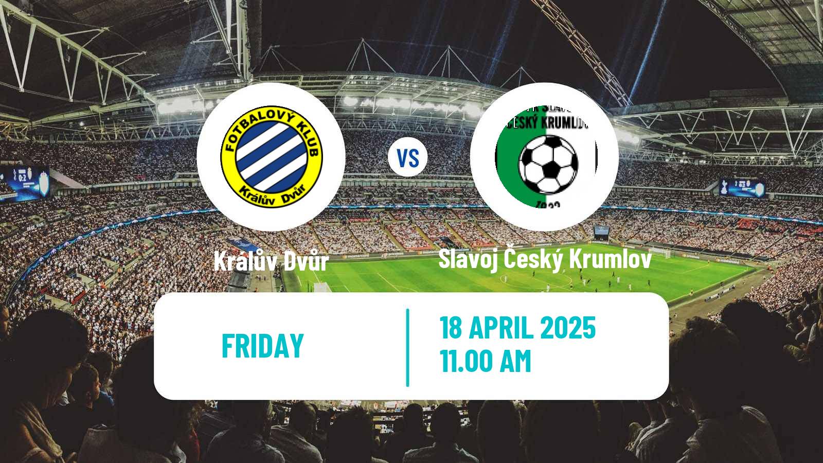 Soccer Czech Division A Králův Dvůr - Slavoj Český Krumlov