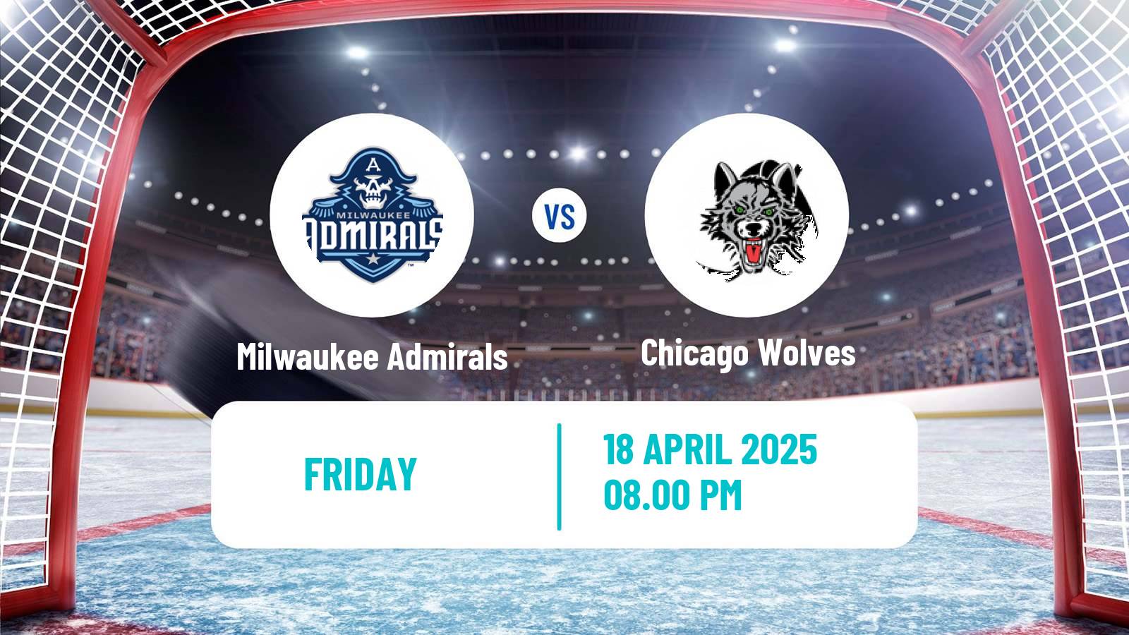 Hockey AHL Milwaukee Admirals - Chicago Wolves