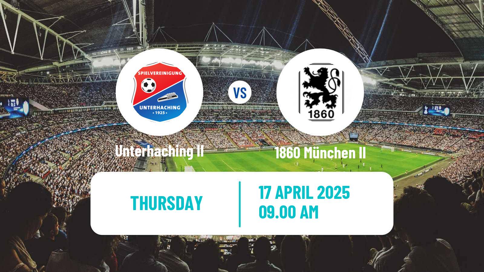 Soccer German Oberliga Bayern Süd Unterhaching II - 1860 München II