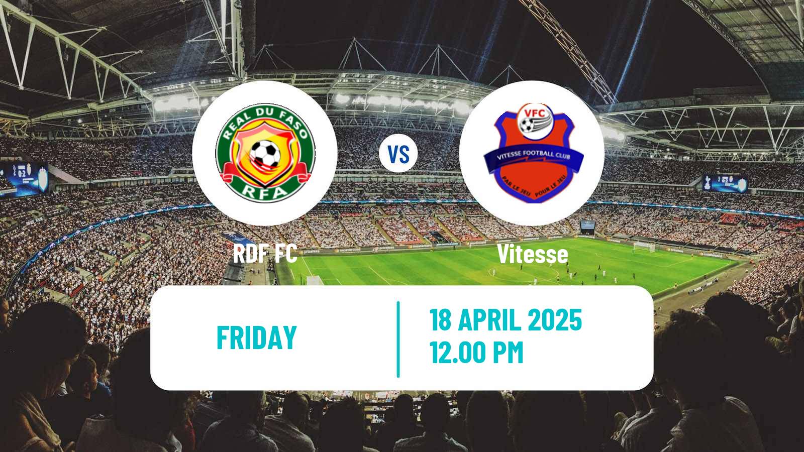 Soccer Burkina Faso Premier League RDF - Vitesse