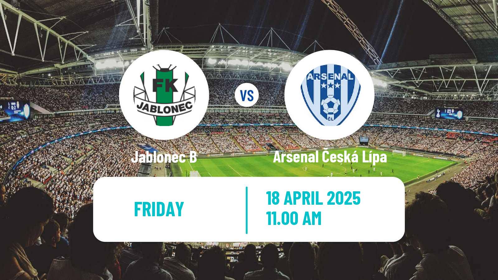 Soccer Czech CFL Group B Jablonec B - Arsenal Česká Lípa