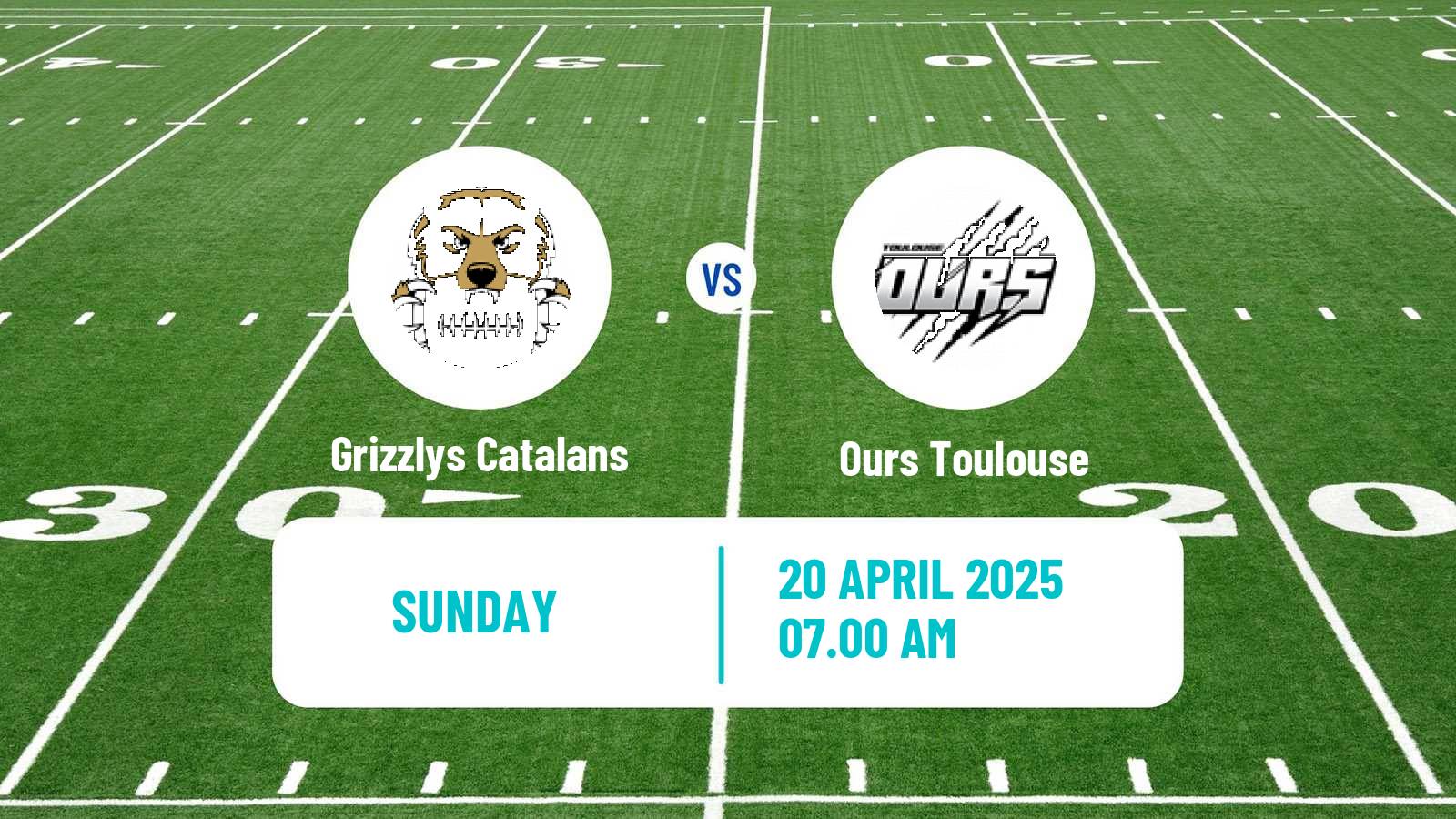 American football French Championnat Elite American Football Grizzlys Catalans - Ours Toulouse