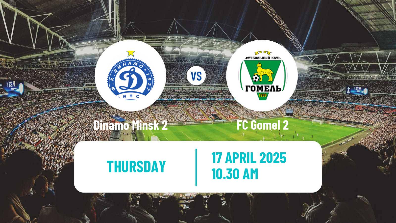 Soccer Belarusian Pershaya Liga Dinamo Minsk 2 - Gomel 2