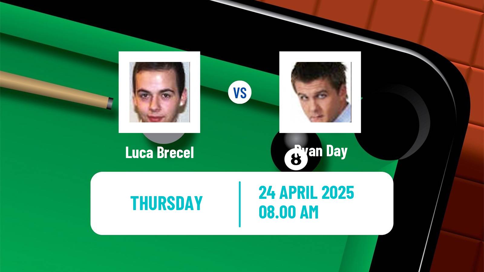 Snooker World Championship Luca Brecel - Ryan Day