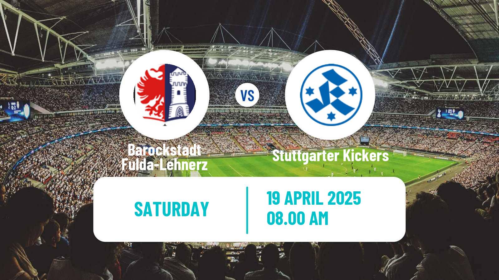 Soccer German Regionalliga Sudwest Barockstadt Fulda-Lehnerz - Stuttgarter Kickers