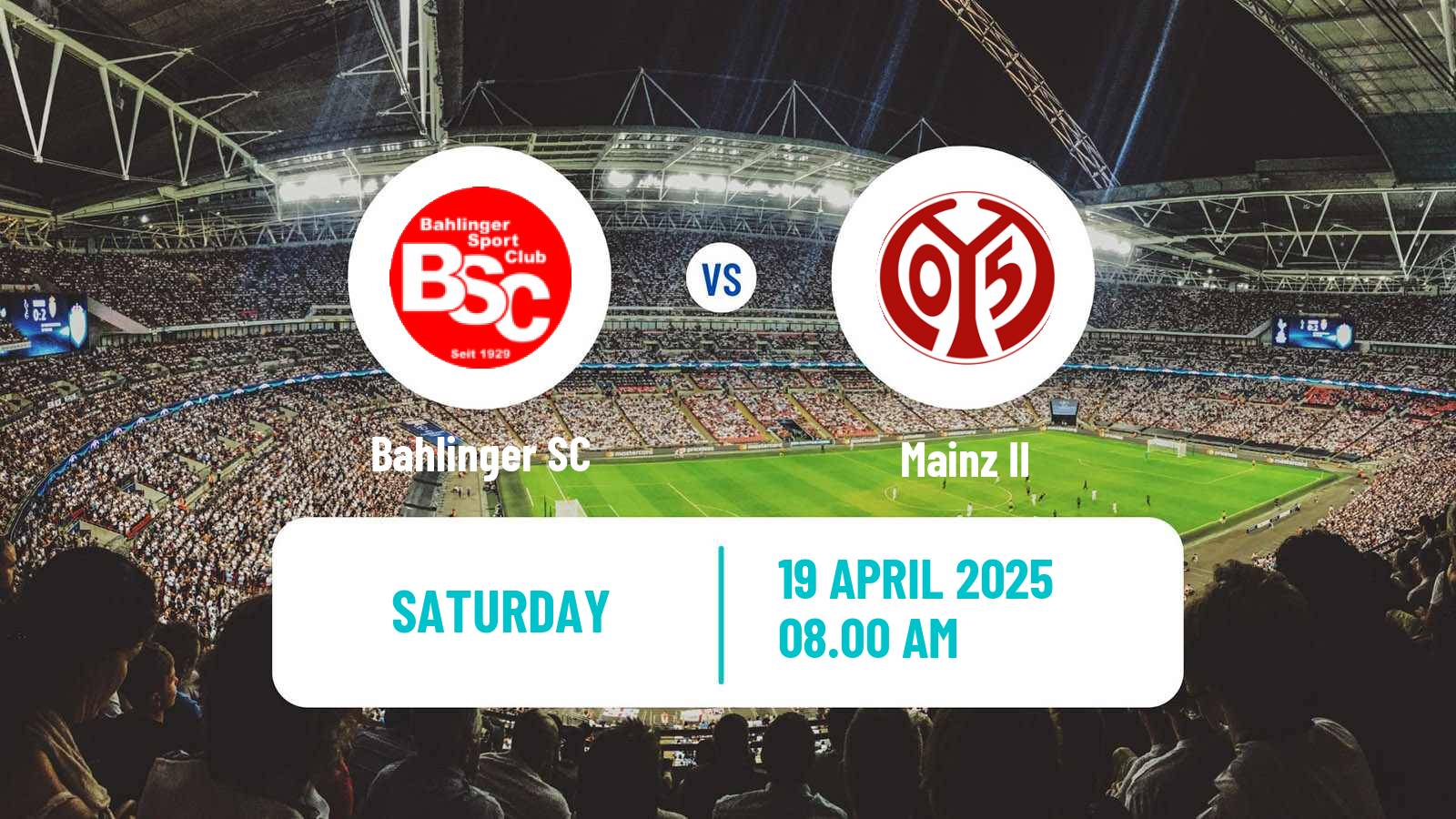Soccer German Regionalliga Sudwest Bahlinger - Mainz II