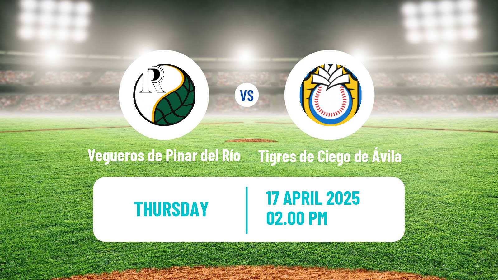 Baseball Cuba Liga Elite Baseball Vegueros de Pinar del Río - Tigres de Ciego de Ávila