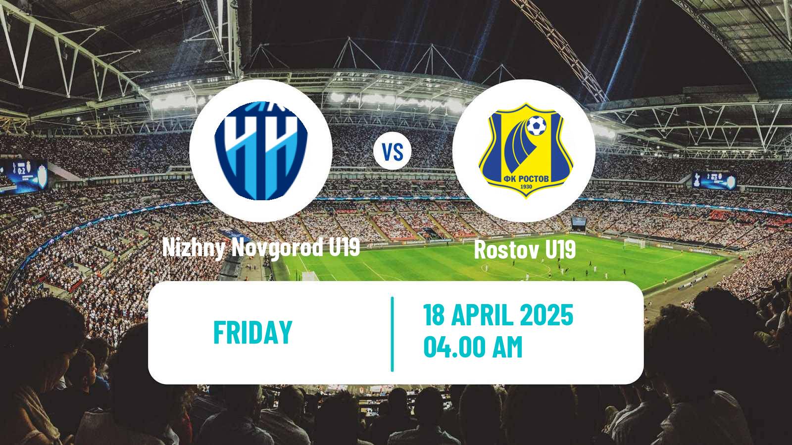 Soccer Russian Youth League Nizhny Novgorod U19 - Rostov U19
