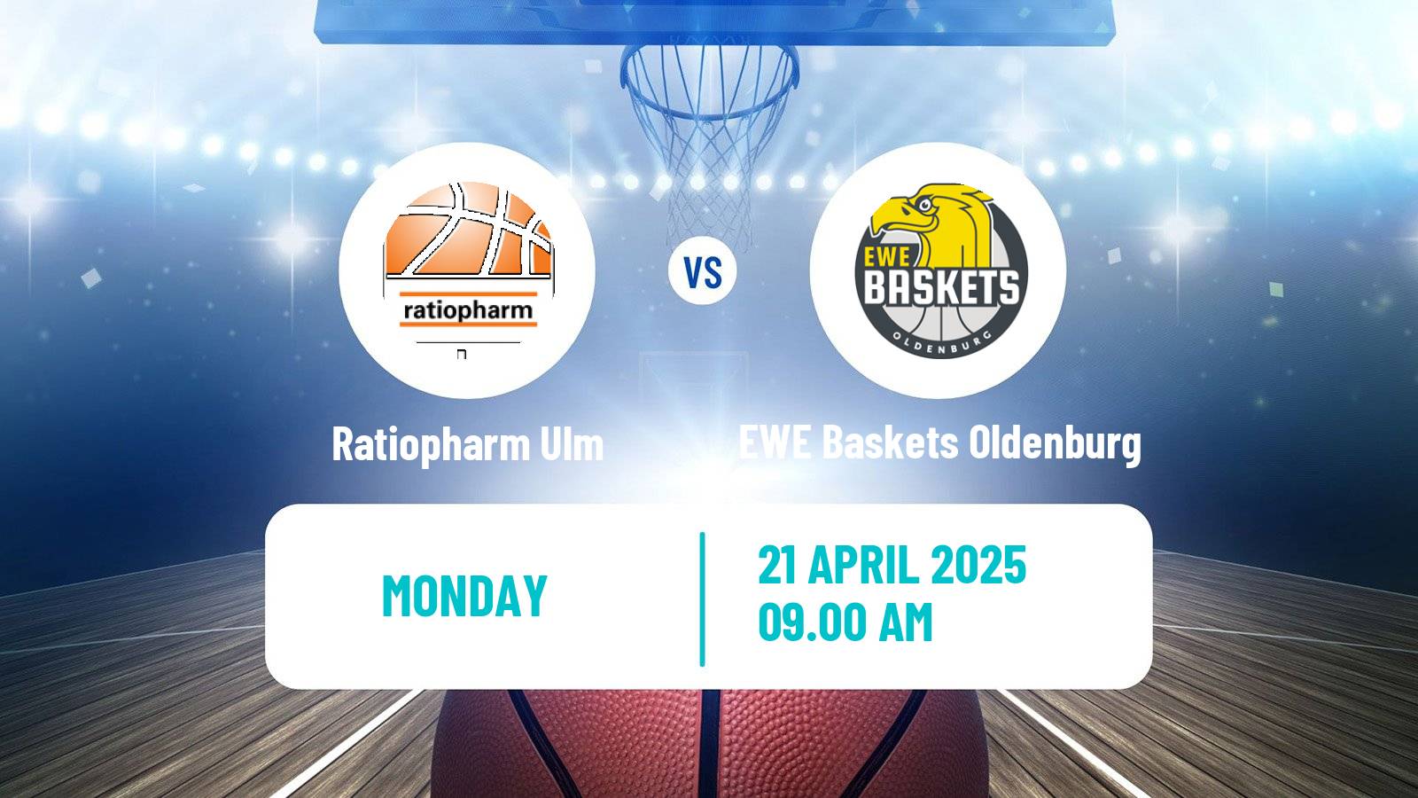 Basketball German BBL Ratiopharm Ulm - EWE Baskets Oldenburg