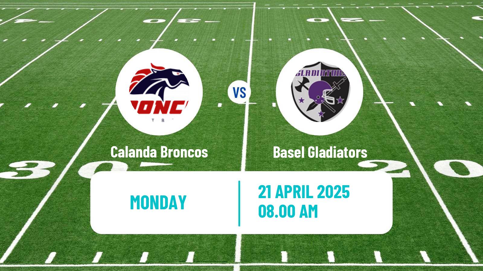 American football Swiss NLA American Football Calanda Broncos - Basel Gladiators