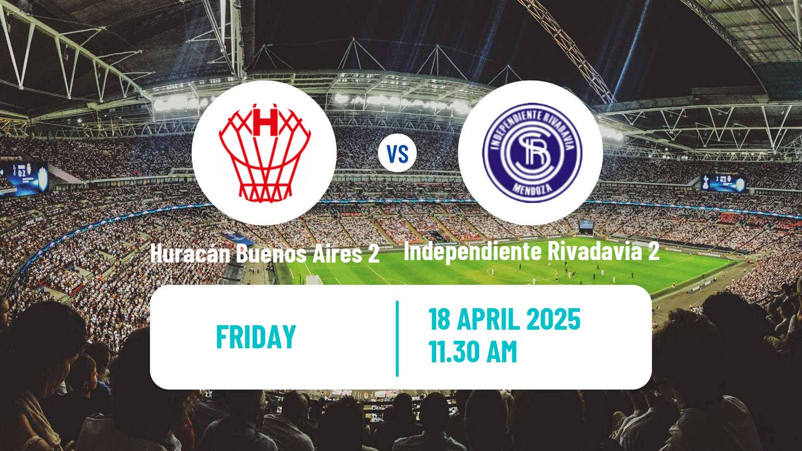 Soccer Argentinian Reserve League Huracán Buenos Aires 2 - Independiente Rivadavia 2