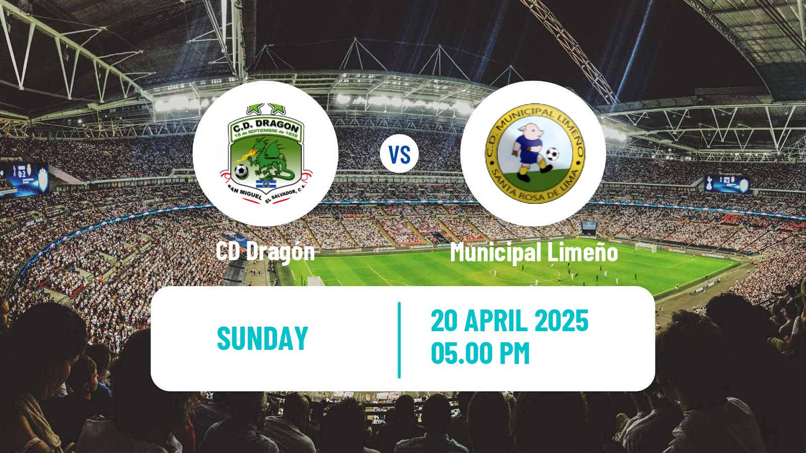 Soccer El Salvador Primera Division CD Dragón - Municipal Limeño
