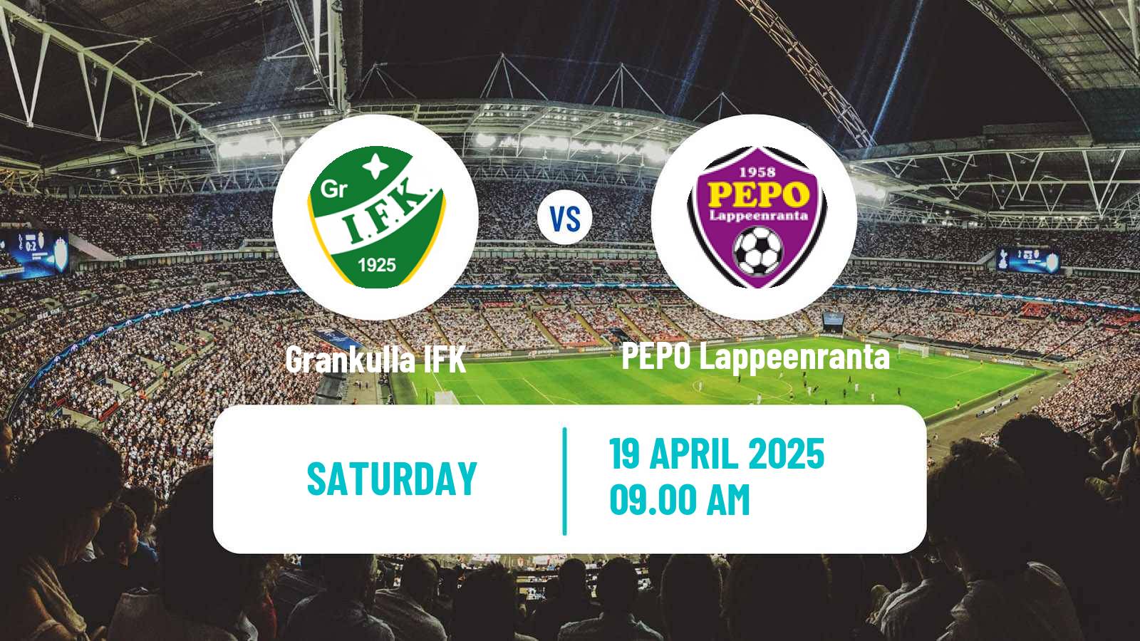 Soccer Finnish Kakkonen Group A Grankulla IFK - PEPO Lappeenranta
