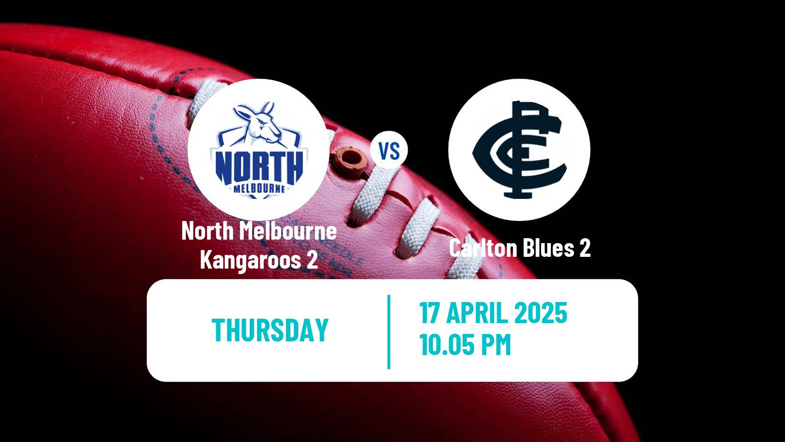 Aussie rules VFL North Melbourne Kangaroos 2 - Carlton Blues 2
