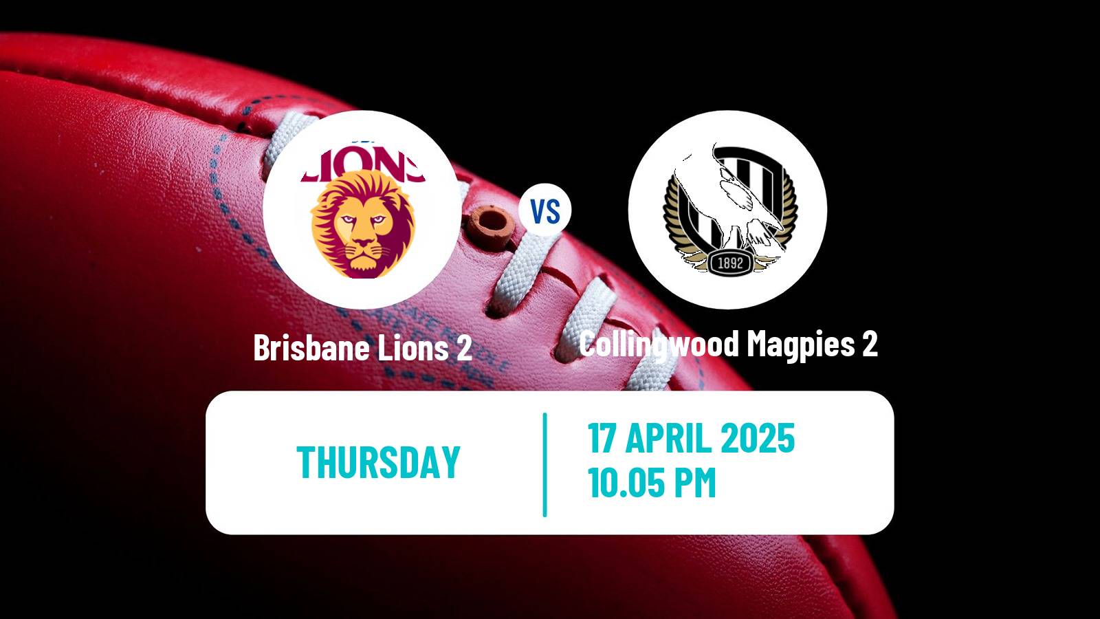 Aussie rules VFL Brisbane Lions 2 - Collingwood Magpies 2