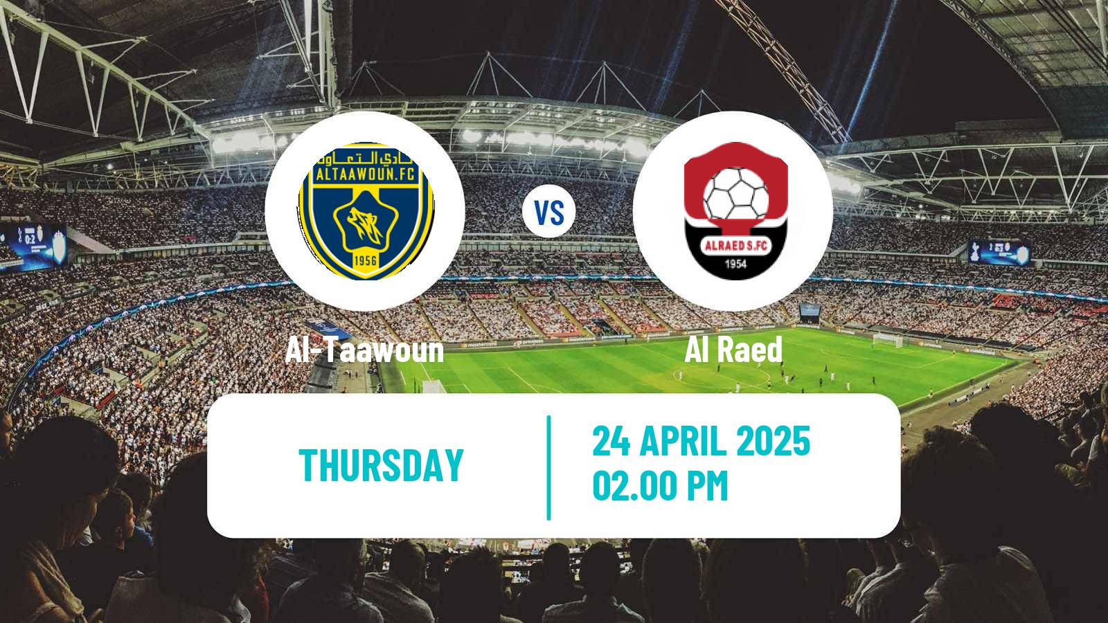 Soccer Saudi Professional League Al-Taawoun - Al Raed