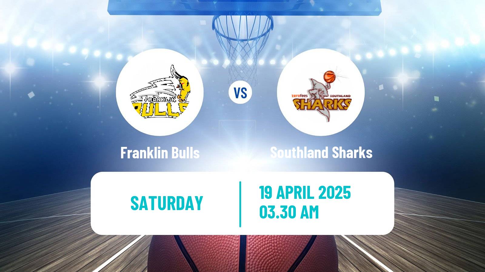 Basketball New Zealand NBL Franklin Bulls - Southland Sharks