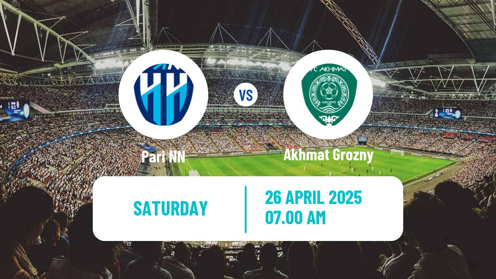 Soccer Russian Premier League Pari NN - Akhmat Grozny