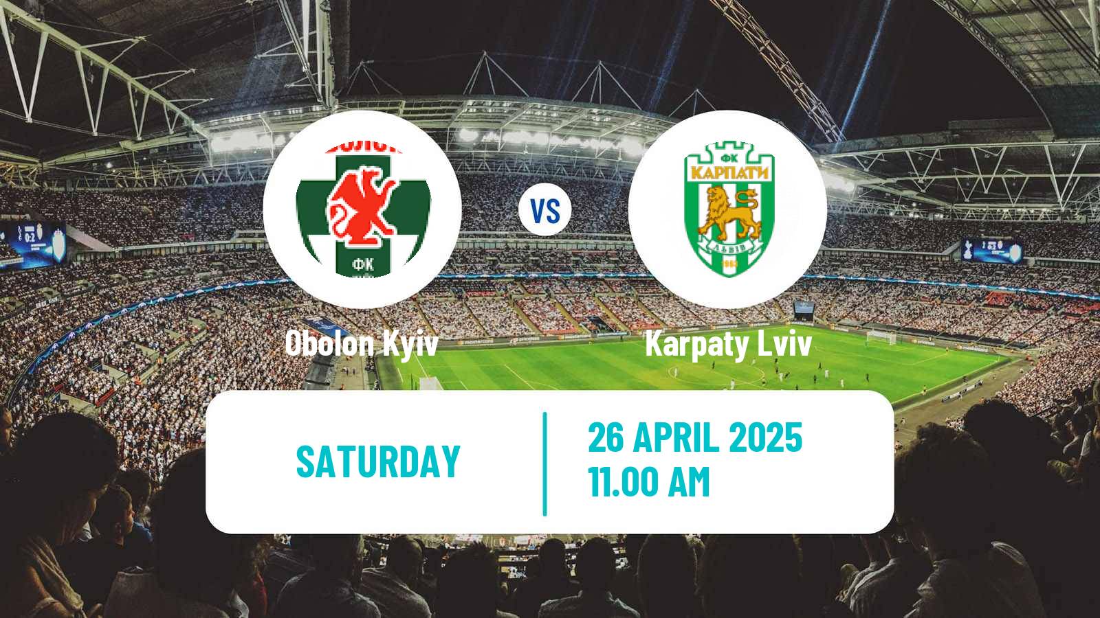 Soccer Ukrainian Premier League Obolon - Karpaty Lviv