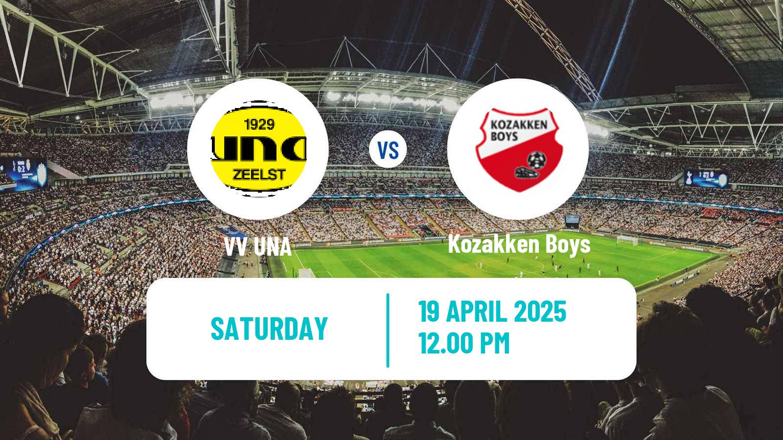Soccer Dutch Derde Divisie UNA - Kozakken Boys