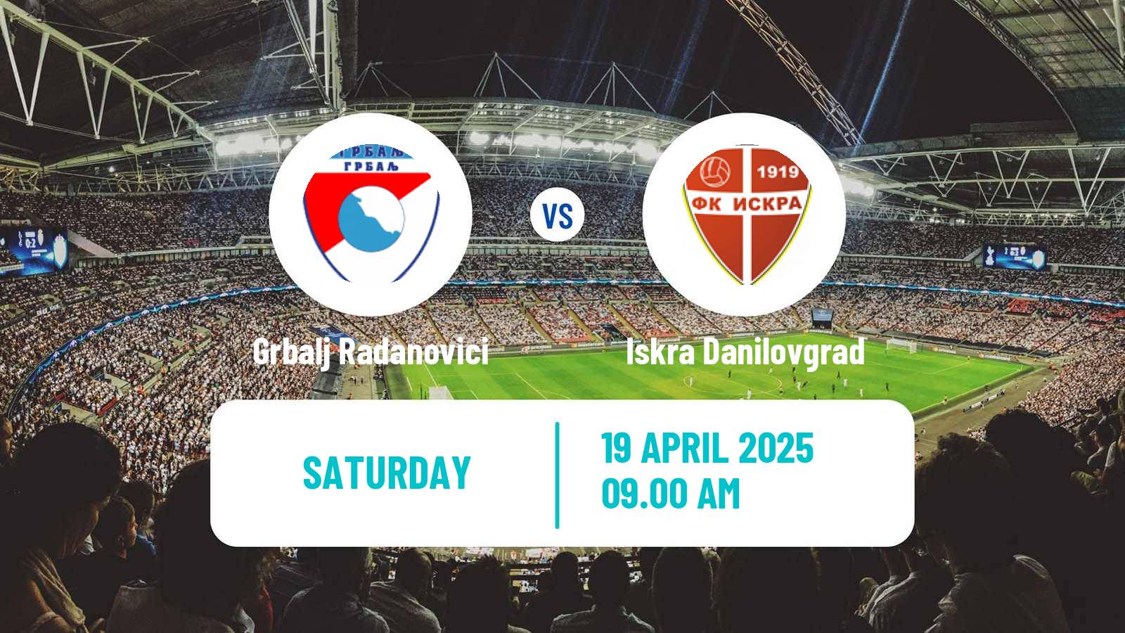 Soccer Montenegrin Druga Liga Grbalj Radanovici - Iskra Danilovgrad