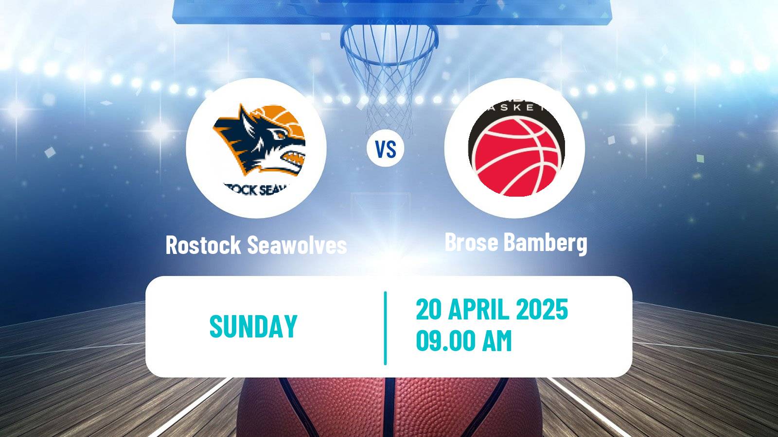 Basketball German BBL Rostock Seawolves - Brose Bamberg