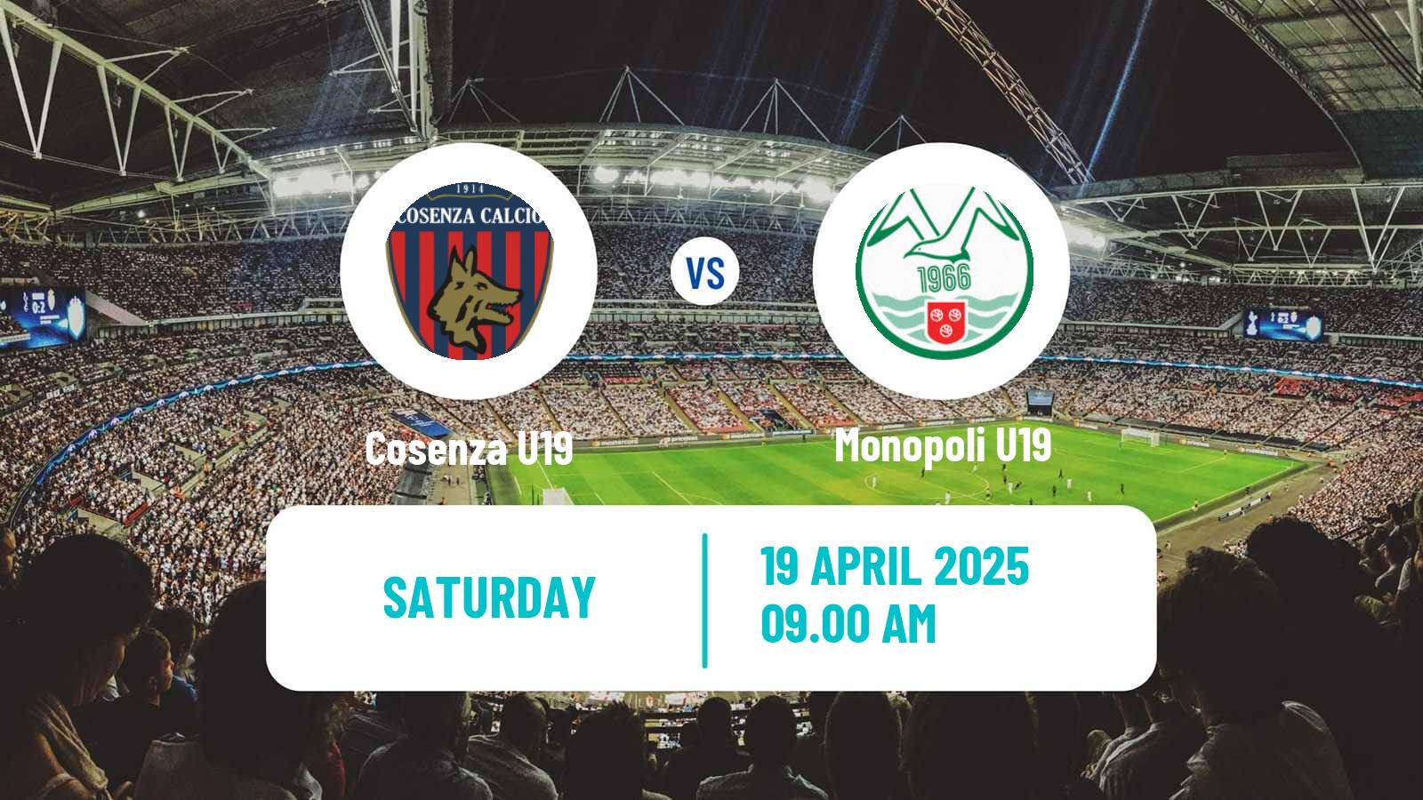 Soccer Italian Primavera 2 Cosenza U19 - Monopoli U19