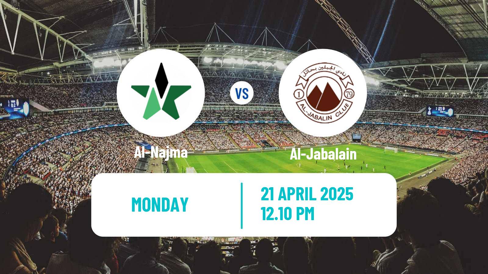 Soccer Saudi Division 1 Al-Najma - Al-Jabalain