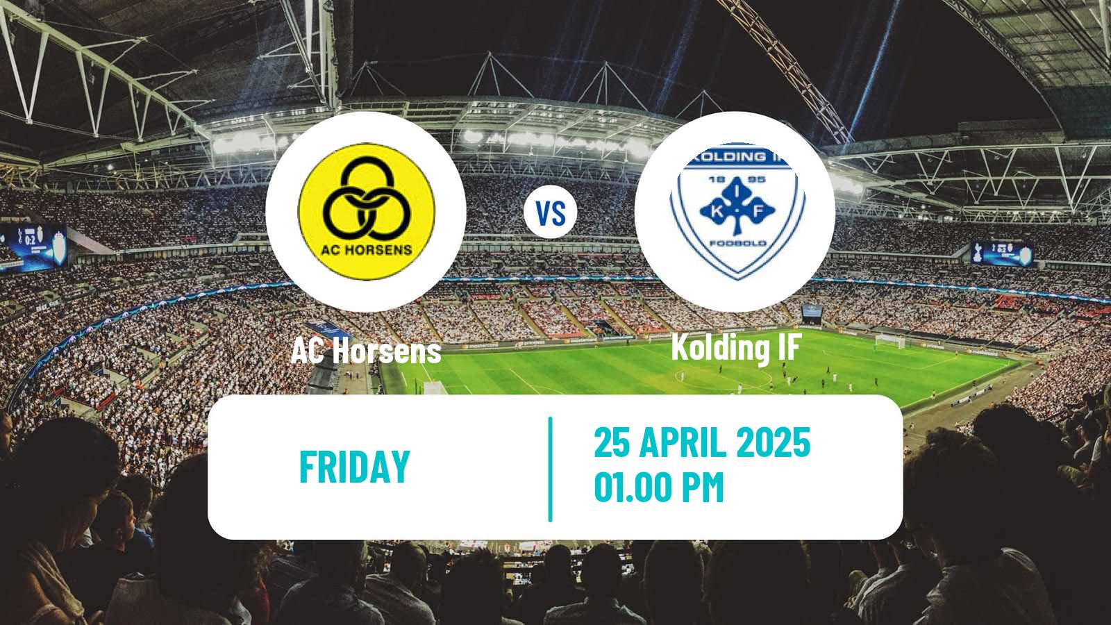Soccer Danish 1 Division Horsens - Kolding IF